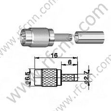 Crimpatura maschile SMB per connettore RG174 RF