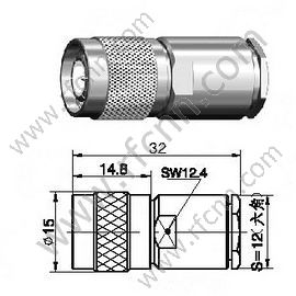 Morsetto maschio TNC per connettore LMR240 RF