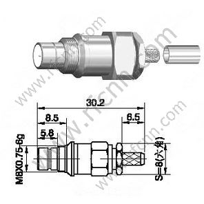 Femmina SMZ per connettore RG179 RF