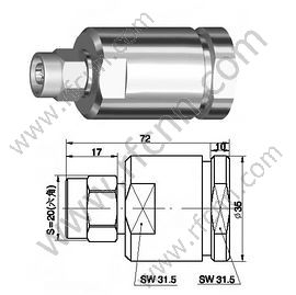 N Morsetto maschio per connettore RF flessibile da 7/8 "