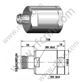 N Morsetto femminile per connettore RF flessibile da 1 5/8 "