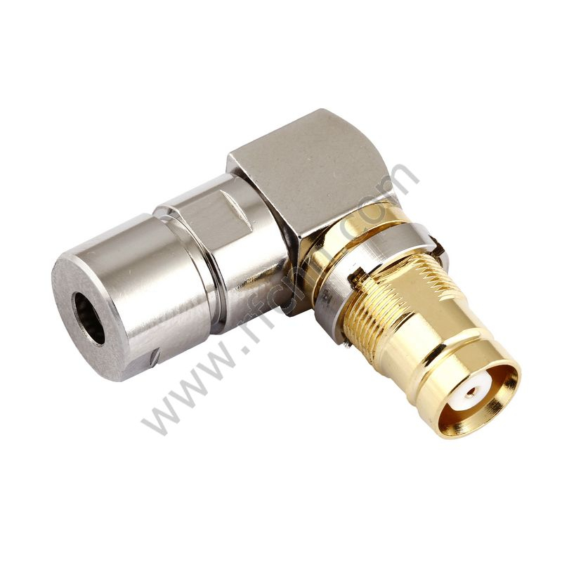 1.6 / 5.6 Angolo retto del morsetto femminile per connettore RF del cavo flessibile